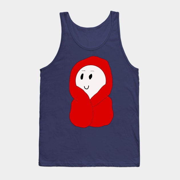 Guy in a Red Blanket Tank Top by Usagicollection